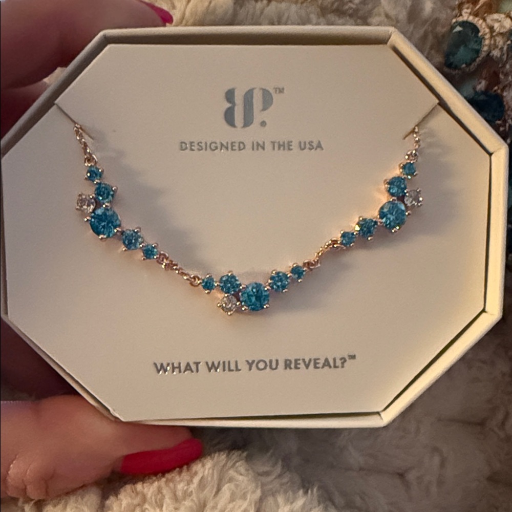 March Birthday Collection Teal Crystal Necklace - Unbranded - Picture 2 of 3